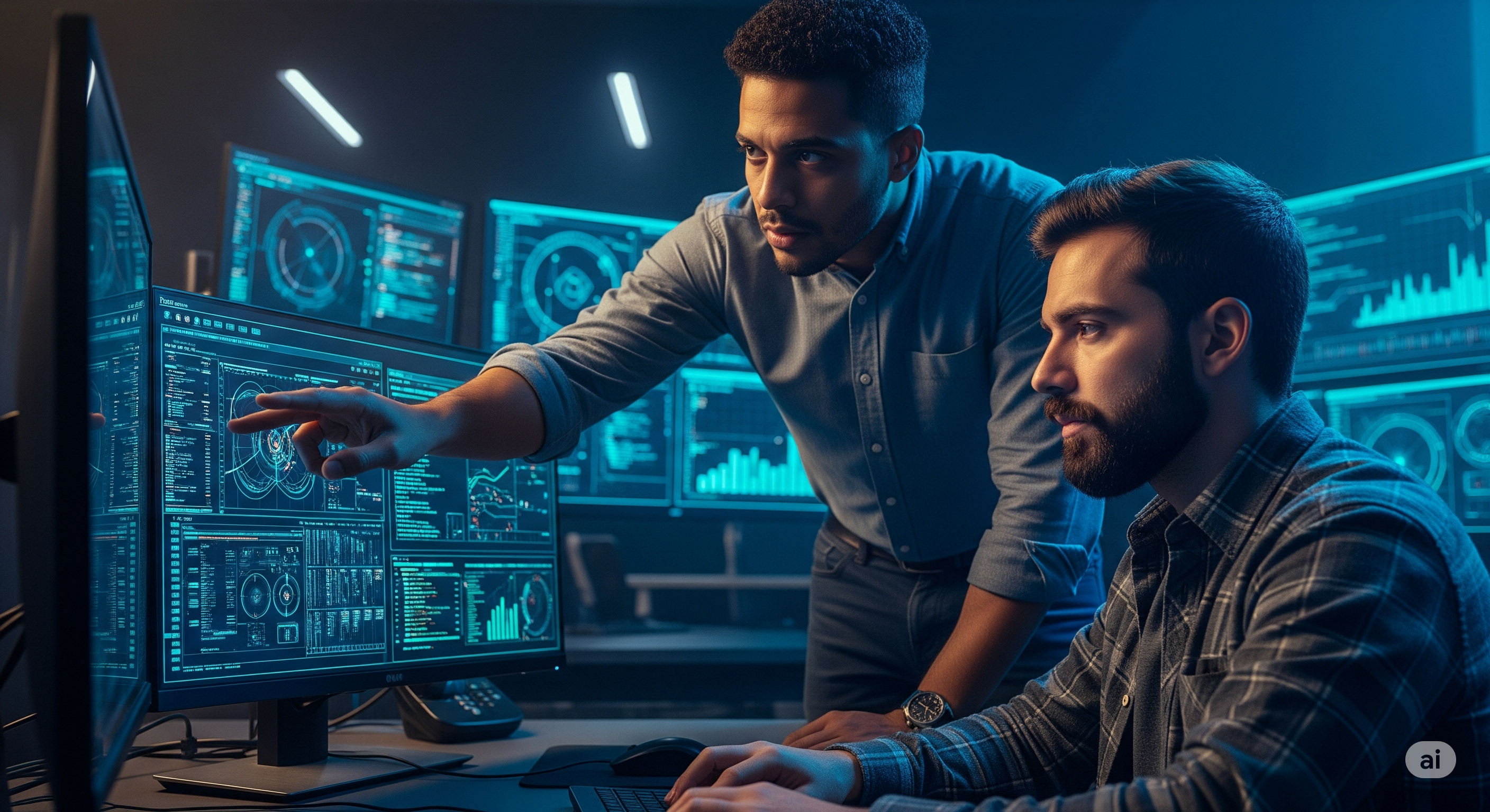 El equipo de SGSec colaborando en una estrategia de ciberseguridad